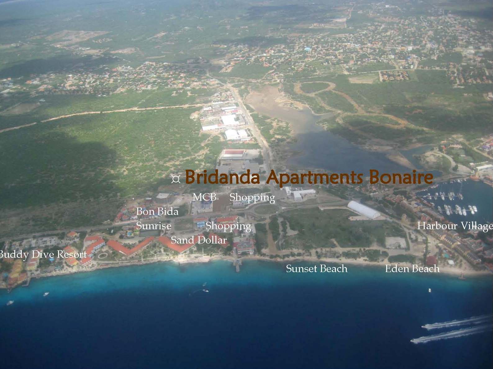 locatie Bridanda Apartments Bonaire